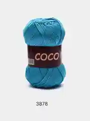 Голубой пряжа Vita Cotton Coco 100% Мерсеризованный хлопок 50г 240м