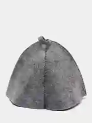 Серый меланж шапка для бани и сауны