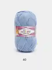 Голубой пряжа Alize Cotton Gold 55% Хлопок 45% Акрил 100г 330м Ализе Коттон Голд
