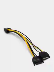Кабель питания видеокарты SATA*2 - PCIe-6+2pin