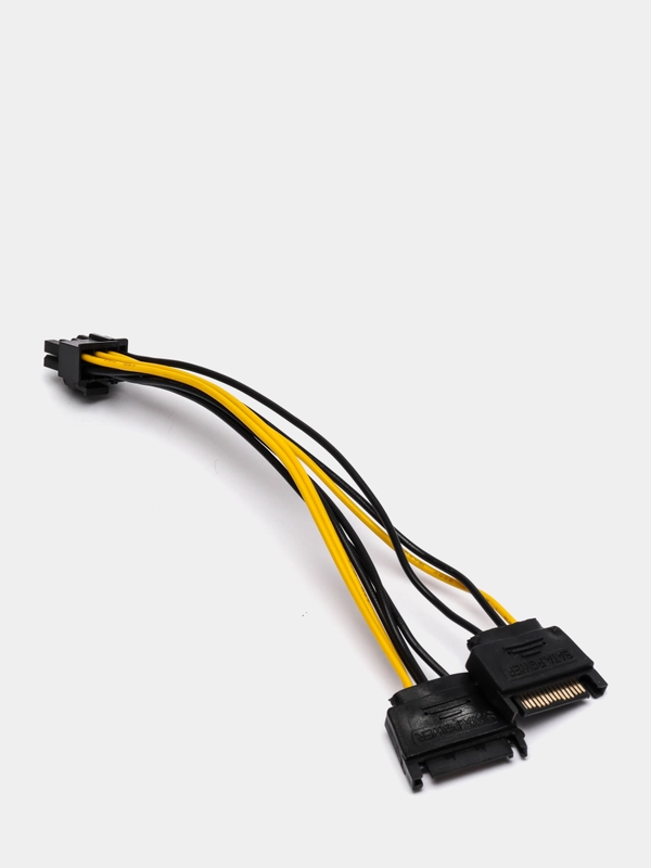 Кабель питания видеокарты SATA*2 - PCIe-6+2pin