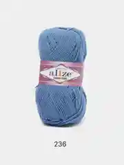 Небесно-голубой пряжа Alize Cotton Gold 55% Хлопок 45% Акрил 100г 330м Ализе Коттон Голд