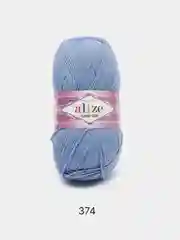 Синий меланж пряжа Alize Cotton Gold 55% Хлопок 45% Акрил 100г 330м Ализе Коттон Голд