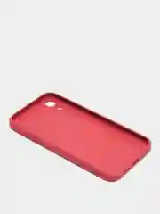 Красный чехол для iPhone Xr/ 11/ 12/ mini/ Pro/ ProMax, силиконовый со стеклянной панелью