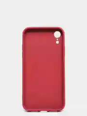 Красный чехол для iPhone Xr/ 11/ 12/ mini/ Pro/ ProMax, силиконовый со стеклянной панелью