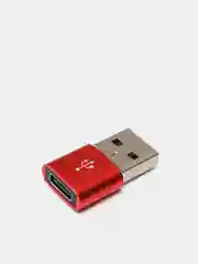 Красный переходник Type C 3.0 на USB 2.0 адаптер для Huawei Samsung Honor Mi