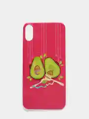 Фуксия чехол Apple iPhone XR силиконовый с рисунком