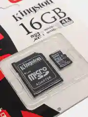 Карта памяти micro-sd Kingston с адаптером, 16, 32GB