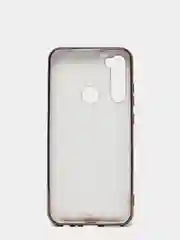 Бежевый чехол Xiaomi Redmi Note 8 2019/21 цветной, силиконовый, с глянцевой рамкой (Редми Нот 8)