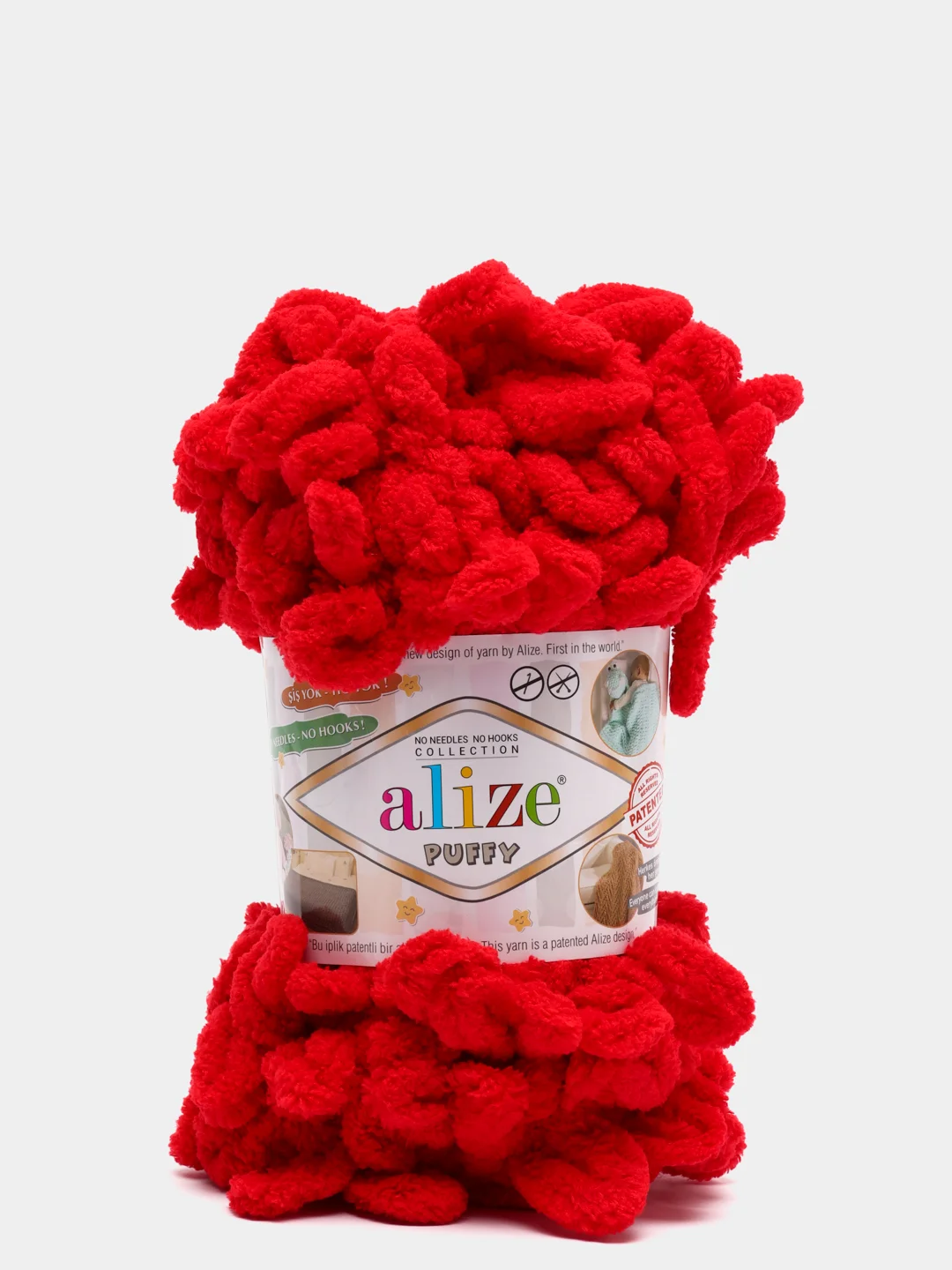 Красный пряжа Alize Puffy