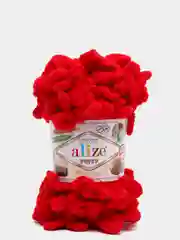 Красный пряжа Alize Puffy