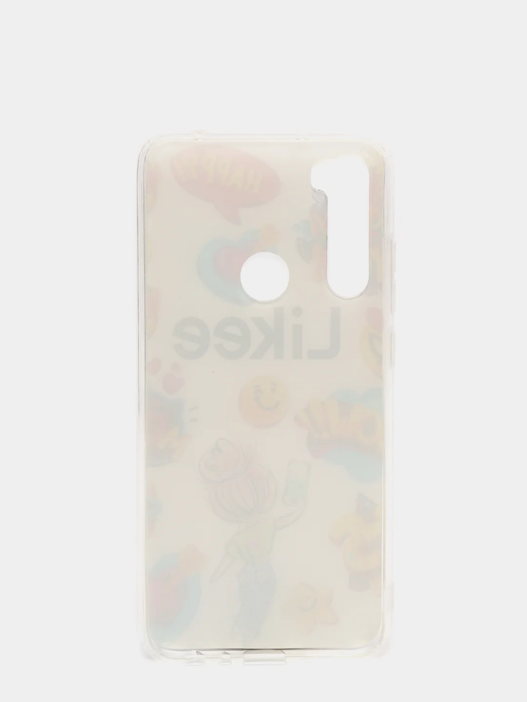 Серый меланж чехол Xiaomi Redmi Note 8 / Redmi Note 8 2021 силиконовый с рисунком