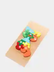 Зеленый пазлы деревянные/Развивающая игра для детей/Пазлы для самых маленьких/Крупные пазлы