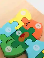 Зеленый пазлы деревянные/Развивающая игра для детей/Пазлы для самых маленьких/Крупные пазлы
