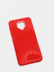 Красный чехол силиконовый с блестками для  Xiaomi Redmi Note 9 Pro / Note 9S Противоударный чехол