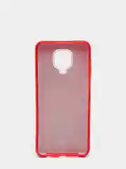 Красный чехол силиконовый с блестками для  Xiaomi Redmi Note 9 Pro / Note 9S Противоударный чехол