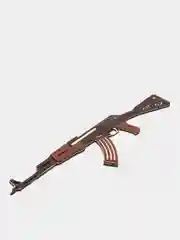 Коричневый автомат сувенирный "АК-47" деревянный