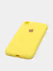 Желтый чехол на iPhone 11, 13, 12, XR, Pro, Max, Mini, бархатный