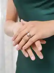 Серебряный набор колец Капля + Дорожка