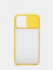 Желтый чехол с защитой камеры для iPhone 11. 11 PRO MAX. 12/12 PRO. 12 PRO MAX    (Матовый Чехол)