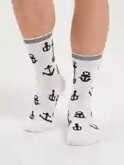 Белый носки мужские с принтом