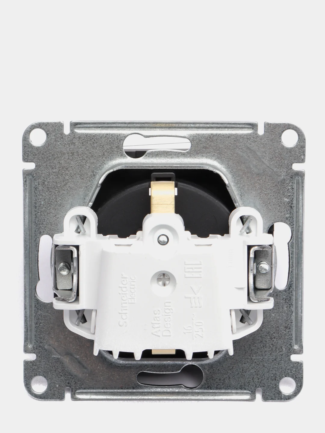 Розетка Schneider Electric AtlasDesign с заземлением, 16А, механизм, карбон, ATN001043