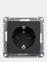 Розетка Schneider Electric AtlasDesign с заземлением, 16А, механизм, карбон, ATN001043