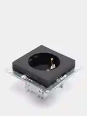 Розетка Schneider Electric AtlasDesign с заземлением, 16А, механизм, карбон, ATN001043