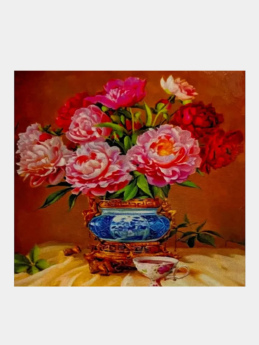 Коралловый алмазная мозайка, 25х25 см