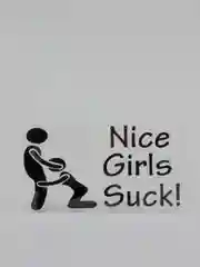 Черный наклейка на авто "Nice girls suck!"