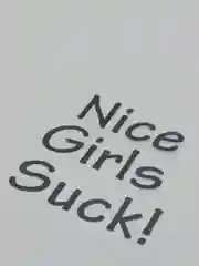 Черный наклейка на авто "Nice girls suck!"