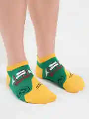 Зеленый носки унисекс, короткие