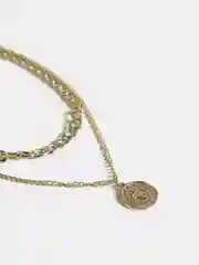 Золотой цепь женская многослойная