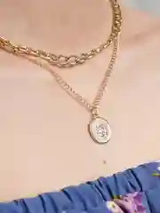 Золотой цепь женская многослойная