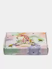 Кораллово-розовый картонная подарочная складная коробка, 3 размера