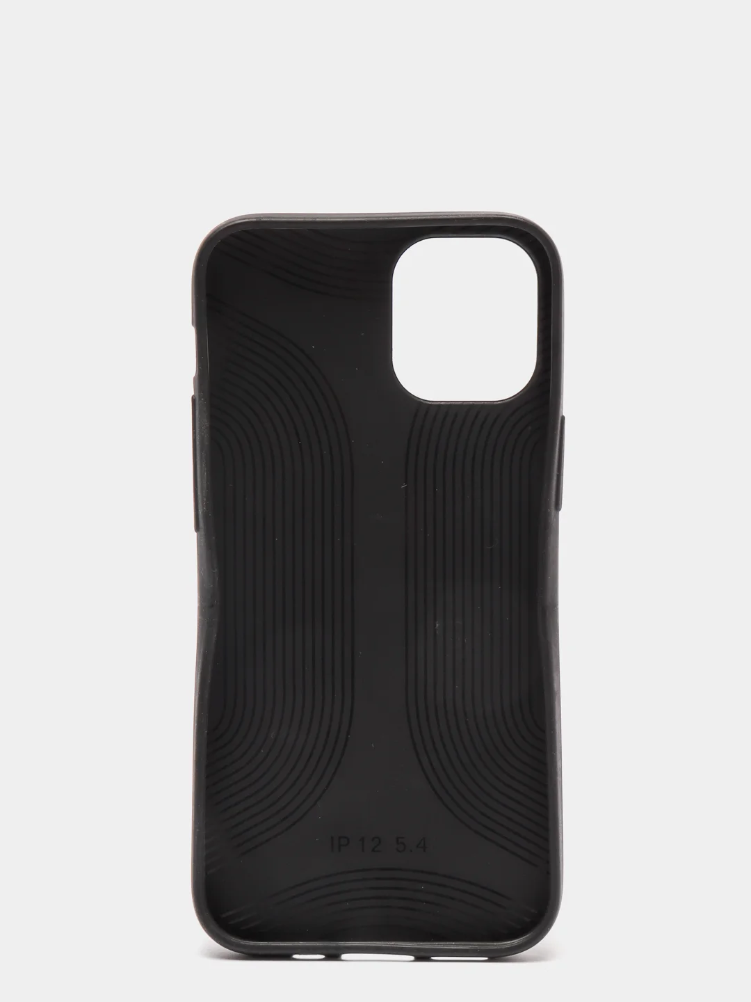 Черный чехол iPhone 12 Mini, 12 / 12 Pro, 12 Pro Max силиконовый "под кожу"