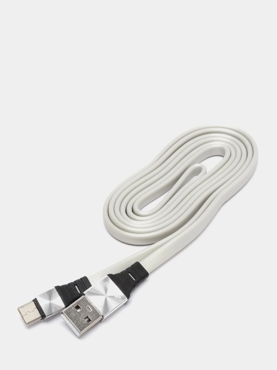 Серый usb кабель Lighting, Type-C, Micro USB, 2.4A, 1.2 м, ASPOR A160
