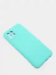 Бирюзовый чехол Samsung A03 c защитой камеры и бархатом внутри