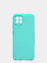 Бирюзовый чехол Samsung A03 c защитой камеры и бархатом внутри