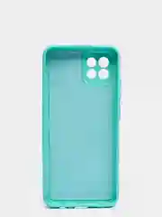 Бирюзовый чехол Samsung A03 c защитой камеры и бархатом внутри