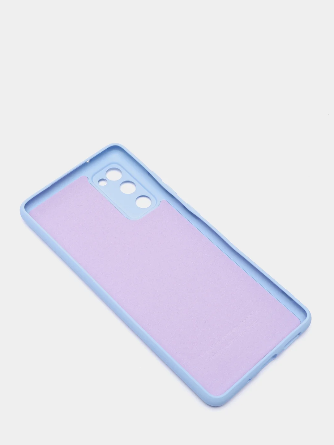 Голубой чехол с бархатом внутри Samsung S20 FE