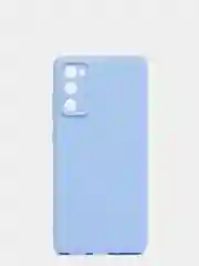 Голубой чехол с бархатом внутри Samsung S20 FE
