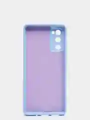 Голубой чехол с бархатом внутри Samsung S20 FE
