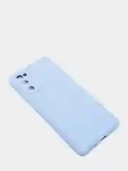 Голубой чехол с бархатом внутри Samsung S20 FE