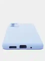 Голубой чехол с бархатом внутри Samsung S20 FE
