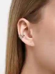 Серебряный серьга-кафф без прокола, 1 штука.