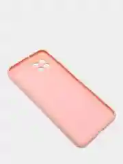 Пудровый чехол Samsung A03 c защитой камеры и бархатом внутри