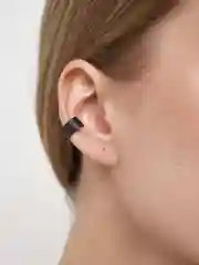 Черный серьги каффы без прокола, 1 штука