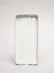 Белый чехол Samsung A03 c защитой камеры и бархатом внутри