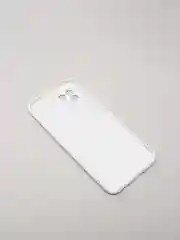 Белый чехол Samsung A03 c защитой камеры и бархатом внутри